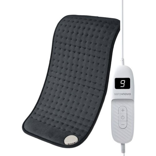 Tweedekans Seranova Elektrisch Warmtekussen voor Rug, Voeten, Nek, Schouders, Buik - Heating Pad - Verwarmingskussen - Wasmachine - 60x30cm - Donkergrijs Tweedehands