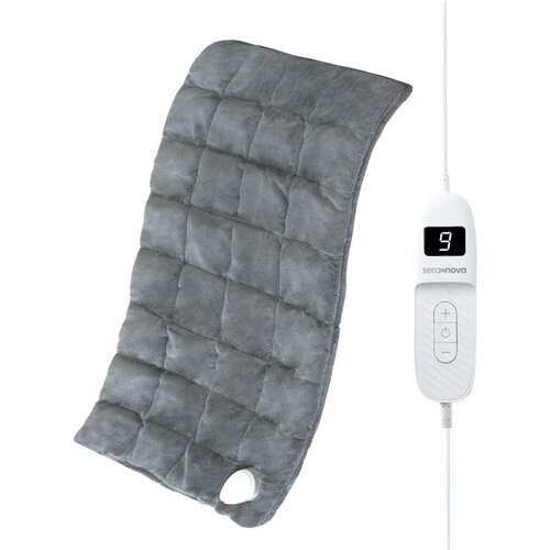 Tweedekans Seranova Verzwaard Elektrisch Warmtekussen voor Rug, Voeten, Nek, Schouders, Buik - Heating Pad - Verwarmingskussen - Wasmachine - 60x30cm - Grijs Tweedehands