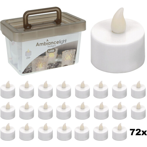 Tweedekans Set Theelichtjes LED - Box met 72 Stuks - INCLUSIEF Batterijen Tweedehands