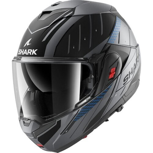 Tweedekans Shark Oxo systeemhelm motorhelm Rydger mat antraciet blauw zwart - Maat XXL Tweedehands