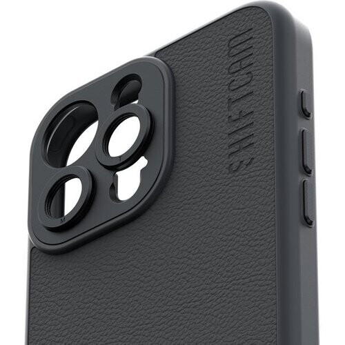 Tweedekans ShiftCam iPhone 15 Pro Max hoesje - hardcase telefoonhoesje voor LensUltra lenzen - vegan leer - krasvrij - waterbestendig - stootvast - geschikt voor iPhone 15 Pro Max - antraciet Tweedehands
