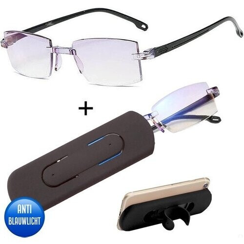Tweedekans Shine Anti blauw Licht Computerbril 0.00 - Beeldschermbril Voor Dames en Heren - Incl Accessoires Tweedehands
