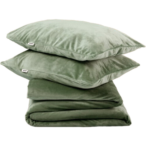 Tweedekans Sjumo dekbedovertrek Silky Smooth - 200 x 220 cm - Forest Green - 2 kussenslopen Tweedehands