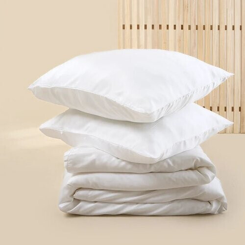 Tweedekans Sjumo – Tencel Sateen Dekbedovertrek – 200x220 cm – Fresh White Tencel & Katoen-Satijn – Hoogwaardige Glans & Zijdezacht – Antiallergisch & Ademend – Inclusief 2 Gratis Kussenslopen Tweedehands
