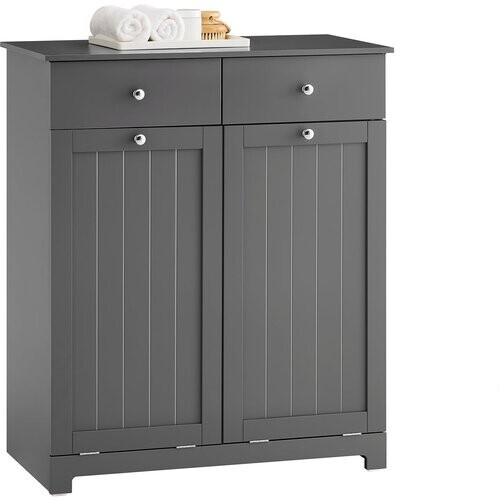 Tweedekans SoBuy badkamerkast met wasmanden - hout - grijs - 78x38x90 cm Tweedehands