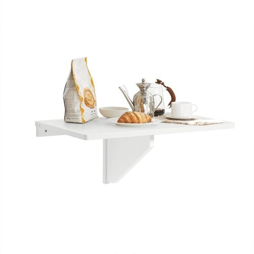 Tweedekans SoBuy Eettafel inklapbaar - Max. 20 kg - 60 x 40 x 2 cm - Wit Tweedehands