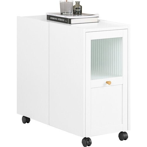 Tweedekans SoBuy FBT150-W Dossierkast Archiefwagen, Printerstandaard en Opbergrek voor Kantoor – Wit, 31 x 60 x 70 cm Tweedehands