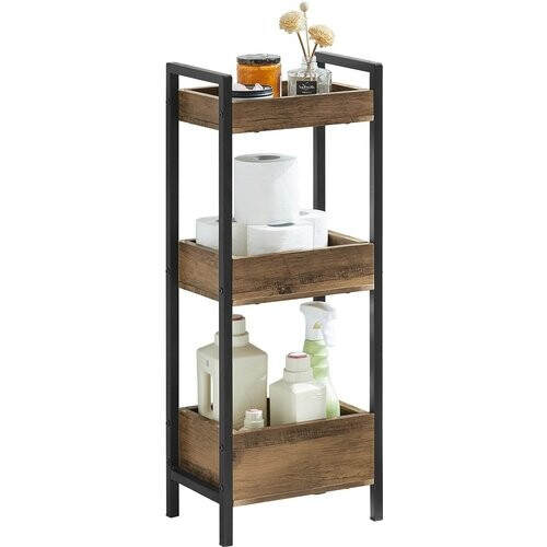 Tweedekans SoBuy FRG226-F Vintage Kastje - 28x74x20cm - 3 Opbergvakken Tweedehands