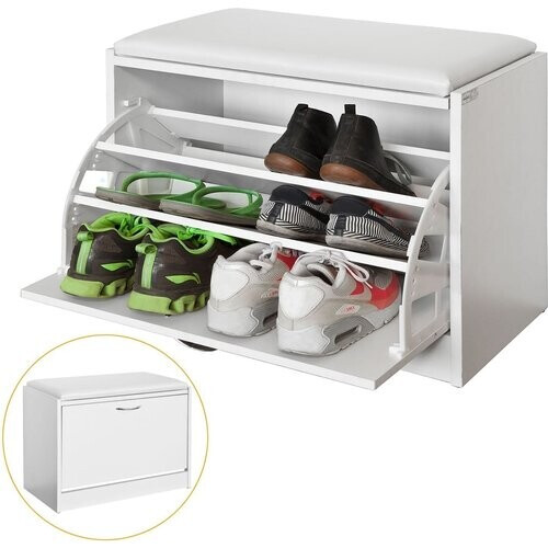 Tweedekans SoBuy FSR16-W Schoenenrek | Wit | MDF | 60 X 30 X 48 Tweedehands