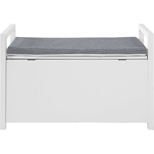 Tweedekans SoBuy FSR76-W Borstbank Zitbank Met Opbergruimte - Schoenenbank Met Zitkussen Tweedehands