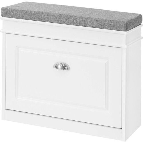 Tweedekans SoBuy FSR82-K-W Schoenbank Schoenenkast Met Gecapitonneerde Zitting En Bekleding Schoenbank Tweedehands