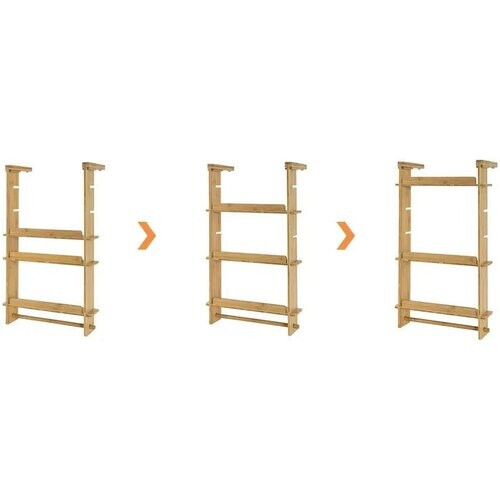 Tweedekans SoBuy Koelkastplank - kcr03-n - Bamboe - Max. 7.5kg - 42 x 10 x 73cm - Bruin Tweedehands