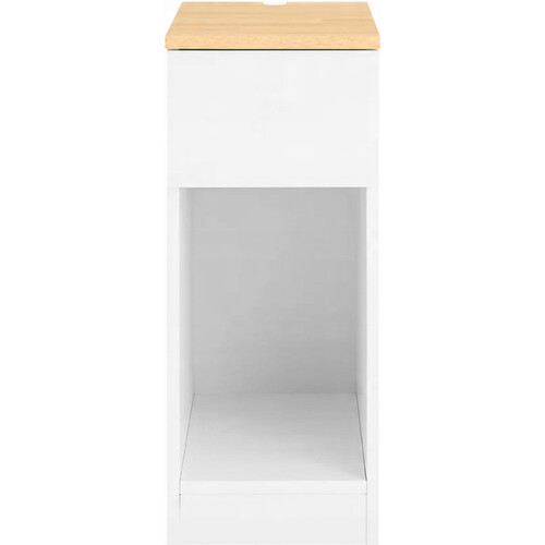 Tweedekans SoBuy Nachtkast FBT111-II-WN - Met Lade en Open Vak - 25 x 40 x 60 cm - Wit Tweedehands