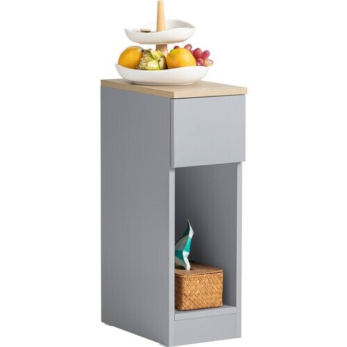 Tweedekans SoBuy Nachtkastje met lade en opbergvak - 20x35x60 cm - Max. 20KG - Grijs Tweedehands