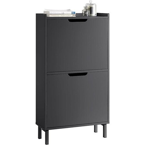 Tweedekans SoBuy Schoenenkast - FSR151-SCH - MDF & Metaal - Max. 16kg. - 50x19x9 - Antraciet Tweedehands