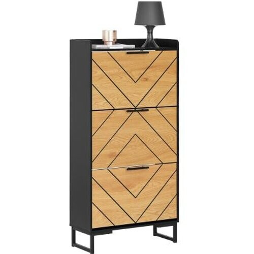 Tweedekans Sobuy Schoenenkast - Zwart - 62x24x125 cm Tweedehands