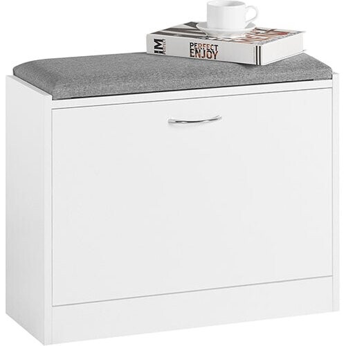 Tweedekans SoBuy - Schuhkipper - Schoenenbank met schoenenrek - FSR16-K-W - 60x47x24 cm - Wit Tweedehands