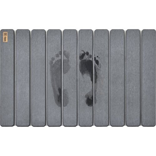 Tweedekans SoBuy SDA10-HG Antislip badmat van diatomeeënaarde - Grijs - 59 x 39 x 1 cm Tweedehands