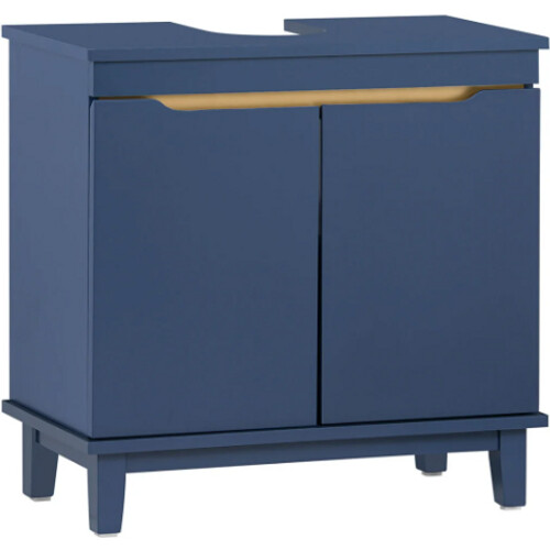 Tweedekans SoBuy Wastafel Onderkast met 2 deuren - Max. 25KG - 60x30x59 cm - Blauw Tweedehands