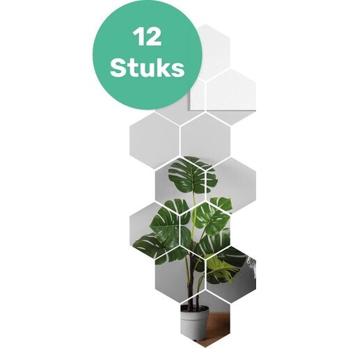 Tweedekans Soft&Silky 12 stukken plakspiegels - Hexagon vorm - 8x7x4cm Tweedehands