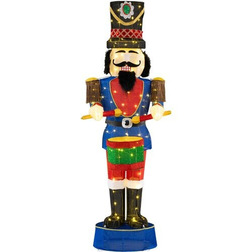 Tweedekans Soldaat met Trommel – 185 cm | Verlichte Kerstdecoratie met 100 LED-lampjes Tweedehands