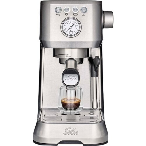 Tweedekans Solis Barista Perfetta Plus 1170 V2 Pistonmachine - Espressomachine - Koffiemachine met Bonen - Zilver Tweedehands