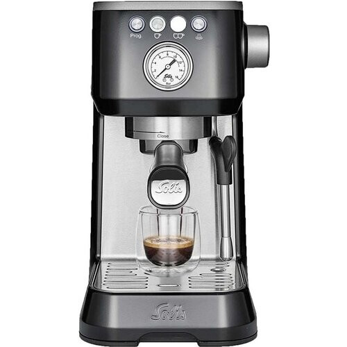 Tweedekans Solis Barista Perfetta Plus 1170 V2 Pistonmachine - Espressomachine - Koffiemachine met Bonen - Zwart Tweedehands