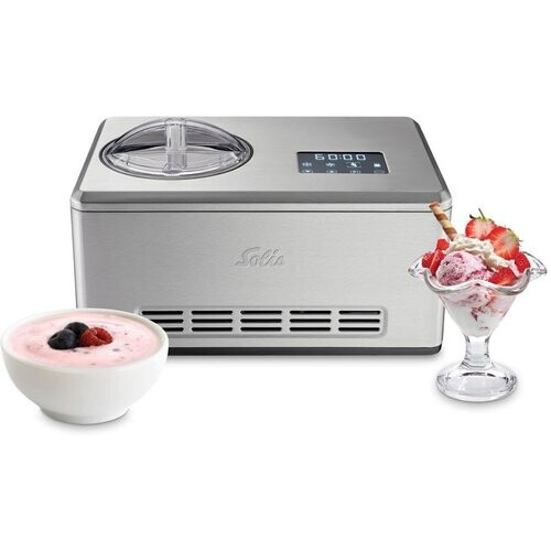 Tweedekans Solis Gelateria Pro Touch 8502 IJsmachine Zelf Vriezend - Ice Cream Machine en Yoghurtmaker - RVS - Zilver Tweedehands