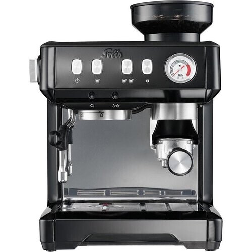 Tweedekans Solis Grind & Infuse Compact 1018 Pistonmachine - Espressomachine - Geschikt voor Pads - RVS Zwart Tweedehands