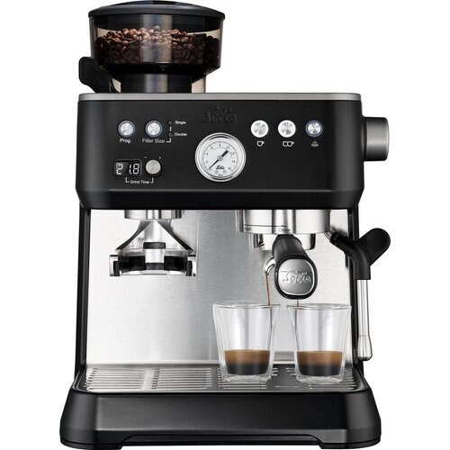 Tweedekans Solis Grind & Infuse Perfetta 1019 Espressomachine - Pistonmachine - Koffiemachine met Bonen - Zwart Tweedehands