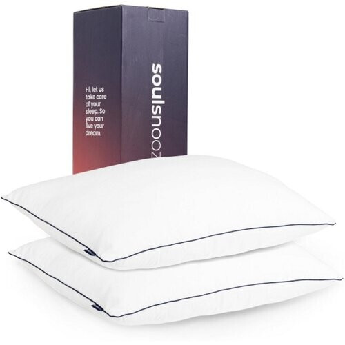 Tweedekans Soulsnooze Luxe Hoofdkussens – Set van 2 – 80x80 cm – Medium – Aanpasbaar & Anti-Allergie Tweedehands