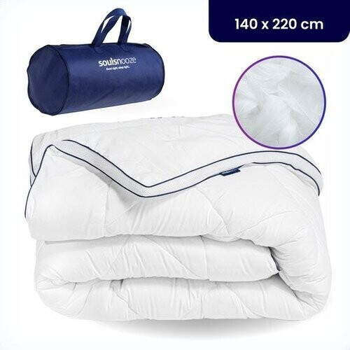 Tweedekans Soulsnooze® - Luxe Ultra Soft Dekbed 140 x 220 \u2013 All Year - Hotel Kwaliteit - 3D Airmesh - Ademend - Eenpersoons Enkel Dekbed - Anti Allergie - Geschikt voor het hele jaar Tweedehands