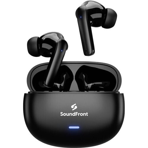 Tweedekans Soundfront Ultimate Draadloze Oordopjes - Bluetooth Oortjes - 26dB Active Noise Cancelling - Oortjes draadloos - Geschikt voor Smartphones & Laptops - Zwart Tweedehands