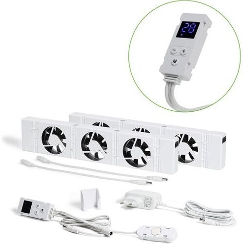 Tweedekans SpeedComfort Radiator Ventilator met Control Sensor - Duo Set (2x) - Sneller Verwarmen - Tot 22% Energie Besparen - Geschikt voor Warmtepomp - Meerdere Snelheden - Simpel te Plaatsen - Fluisterstil Tweedehands