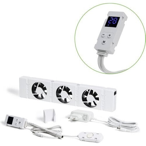 Tweedekans SpeedComfort Radiator Ventilator met Control Sensor - Mono Set (1x) - Sneller Verwarmen - Tot 22% Energiebesparing - Geschikt voor Warmtepomp - Meerdere Snelheden - Simpel te Plaatsen - Fluisterstil - Nederlands Product - Wit Tweedehands