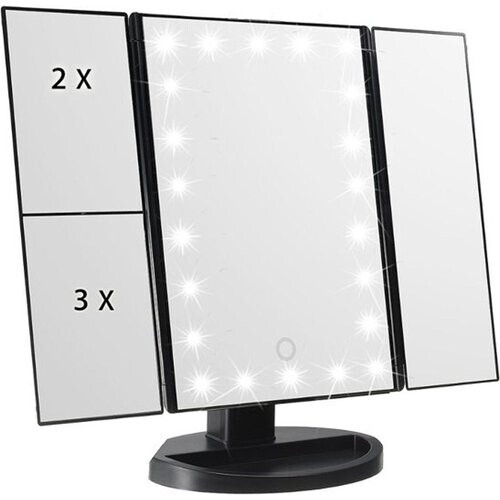 Tweedekans Spiegel met LED verlichting - Make-upspiegel - Zwart Tweedehands