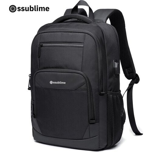 Tweedekans ssublime Voyager - Anti Diefstal Waterdichte Rugzak Inclusief Usb - Laptop tas t/m 15.6 inch - Voor dames en heren - Schooltas - Zwart Tweedehands