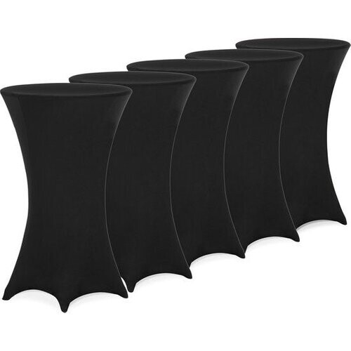 Tweedekans Statafelrok – 5 Stuks Ø 60-65cm Stretch - Zwart Tweedehands