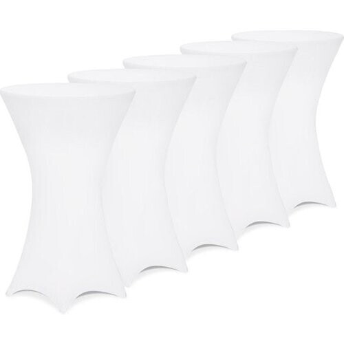 Tweedekans Statafelrok – 5 Stuks Ø 70-75cm Stretch - Wit Tweedehands