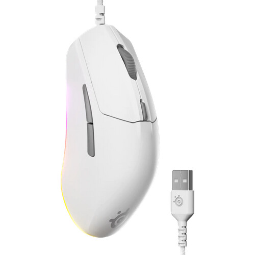 Tweedekans SteelSeries Rival 3 Gen 2 Gaming Muis Wit Tweedehands