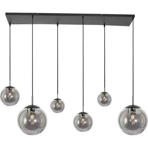 Tweedekans Steinhauer - hanglamp - Bollique LED - zwart - glas metaal - design lamp - E27 - 3499ZW Tweedehands