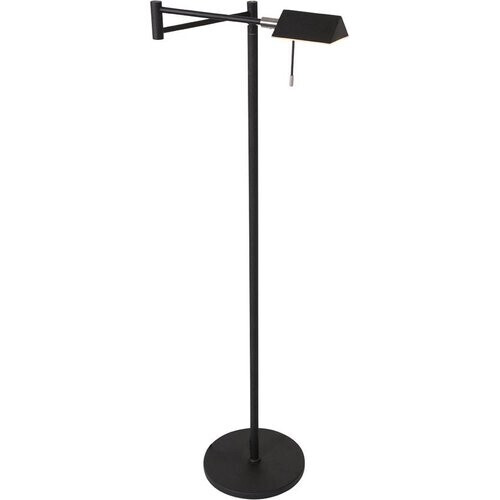 Tweedekans Steinhauer - vloerlamp - Retina - zwart - glas metaal - design lamp - LED - 3083ZW Tweedehands