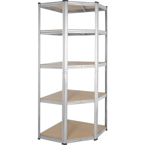 Tweedekans Stellingskast Hoek - Opbergplanken - Boutloze plank 180x70x40cm Gegalvaniseerd 875kg Tweedehands