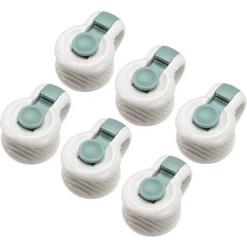 Tweedekans Stevige Dekbed clips - Dekbedclips - Dekbed Knijpers - Clip Dekbedovertrek - 6 stuks - Wit / Groen Tweedehands