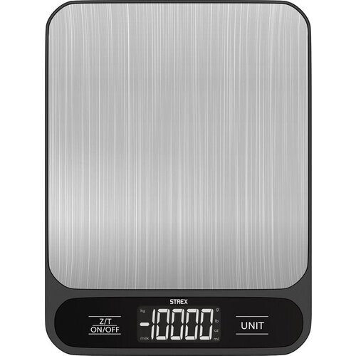 Tweedekans Strex Keukenweegschaal Digitaal - Weegschaal Keuken - 1 g tot 10 kg - Tarra Functie - Inclusief Batterijen - RVS/Zwart Tweedehands