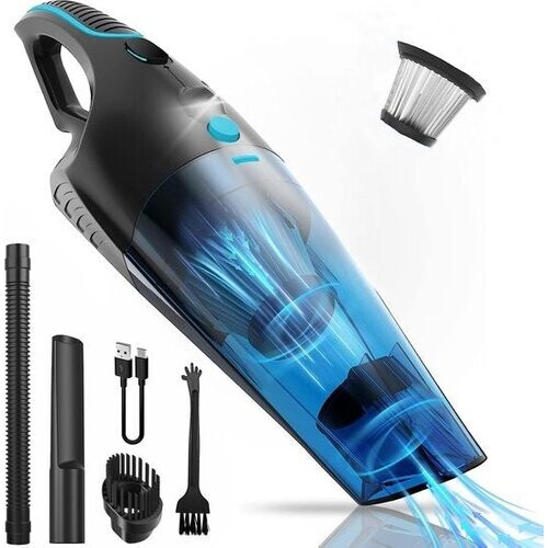 Tweedekans Strex Kruimeldief - Snoerloos - Kruimelzuiger Nat & Droog - 3 Opzetstukken - 14000PA - HEPA Filter - LED Verlichting - Extra Krachtig - Handstofzuiger Tweedehands