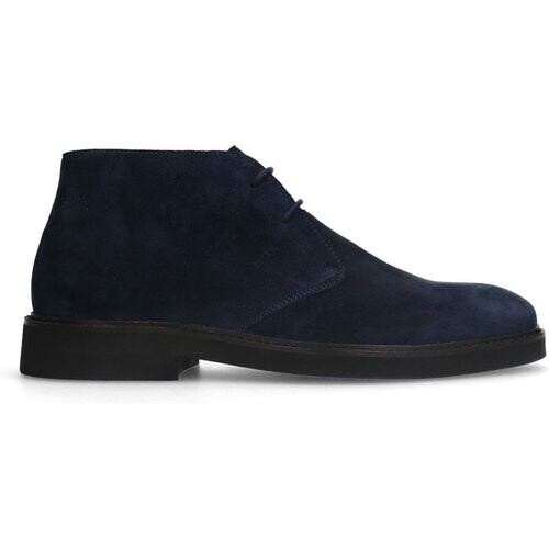Tweedekans Suède veterboots - Maat 43 - Donkerblauwe Tweedehands