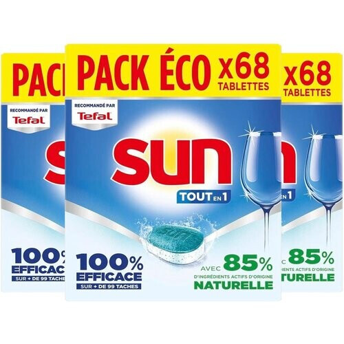 Tweedekans Sun All-in-One Vaatwastabletten - Pro Expert 4-in-1 Capsules - Regular Formule - 204 stuks Tweedehands