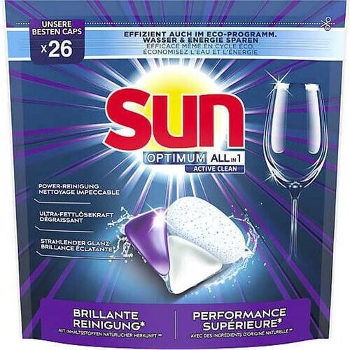 Tweedekans SUN Optimum All-in-1 Vaatwastabletten - 26 tabletten Tweedehands