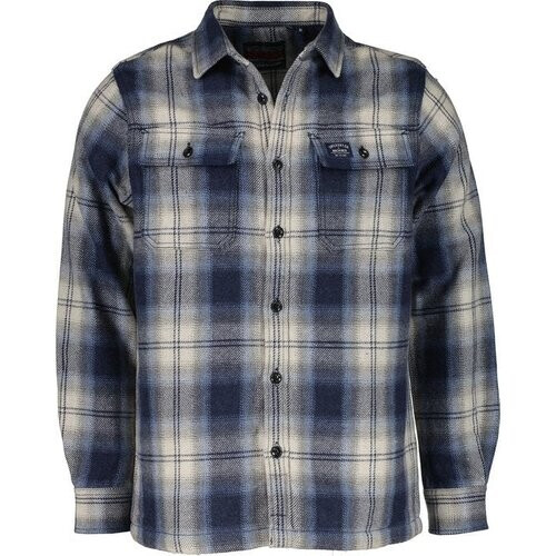 Tweedekans Superdry - Miller Jack Wol Blauw - Heren - Maat XL - Modern-fit - maat XL Tweedehands